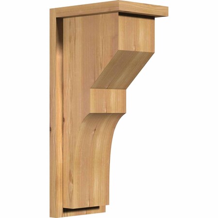 Ekena Millwork Monterey Smooth Corbel w/Backplate, Western Red Cedar, 7 1/2"W x 10"D x 22"H COR08X10X22MON01SWR